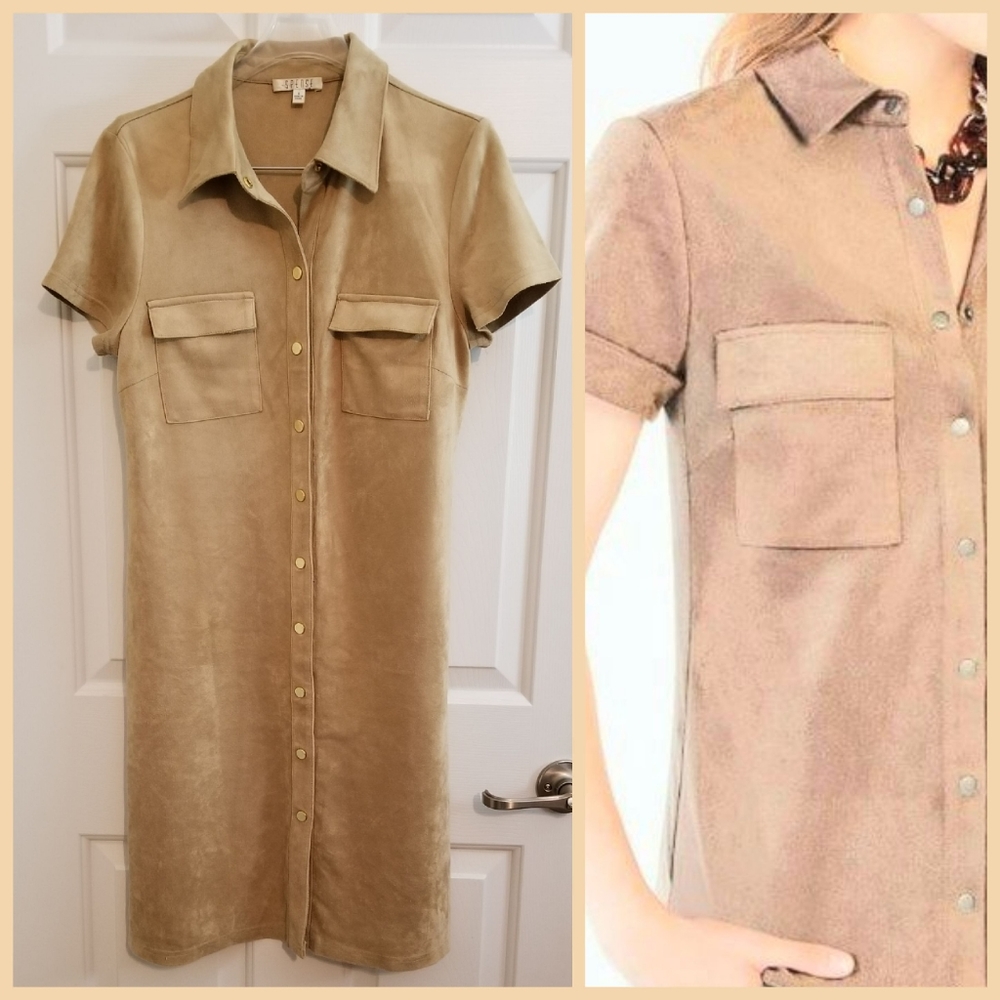 SPENCE Faux Suede Dress